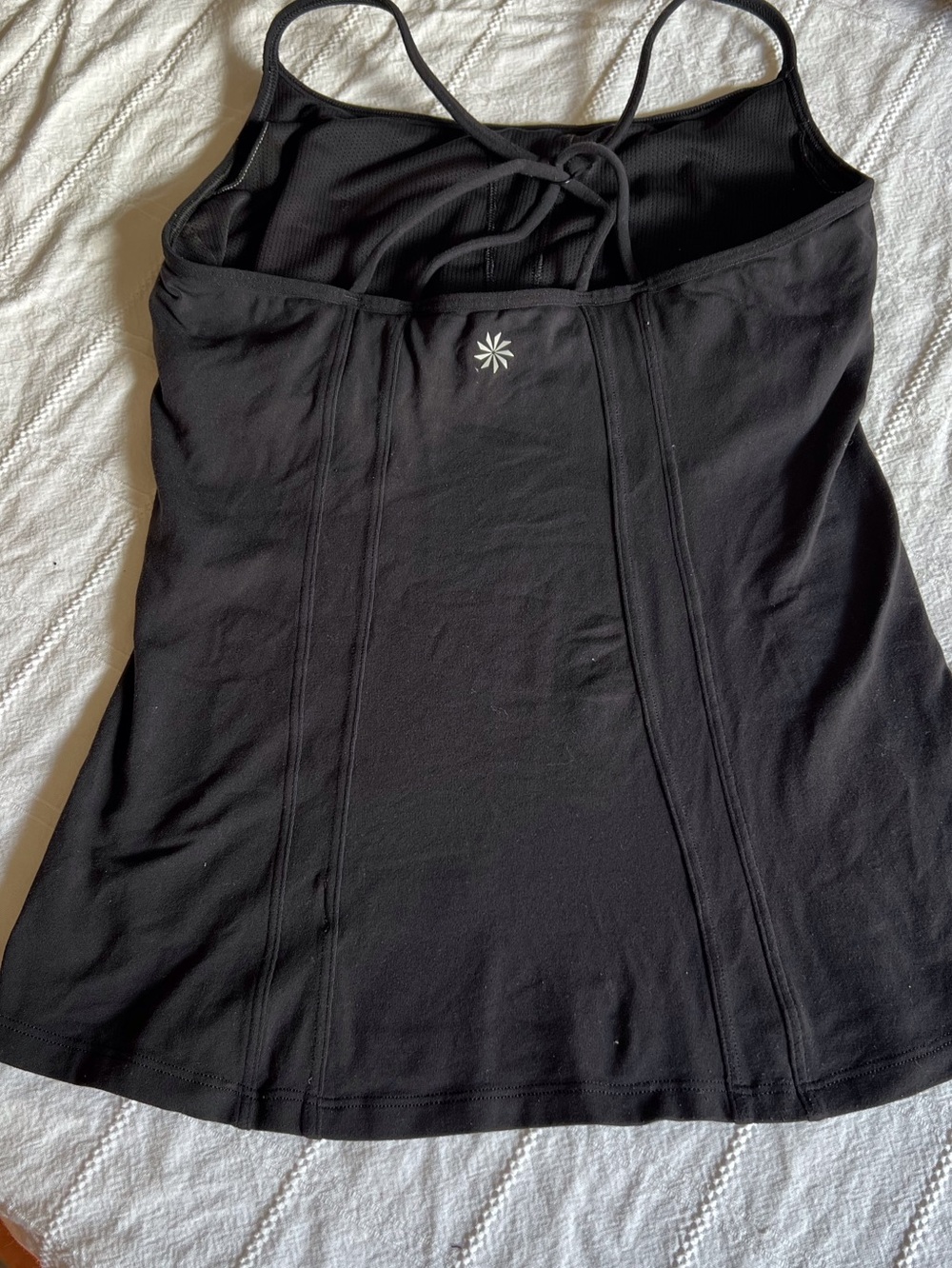 Athleta Black Strappy Built-In Bra Tank